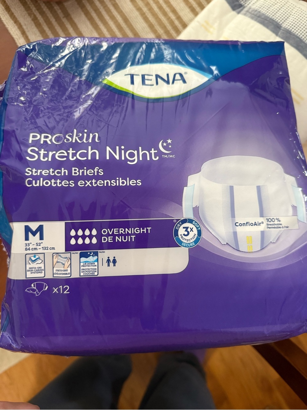 TENA PROskin Overnight Stretch Brief Medium
